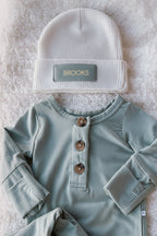 Personalized Leather Patch Beanie | All Colors