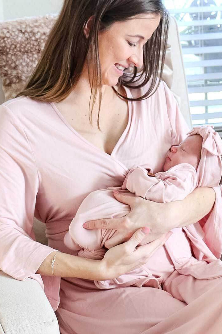 Bamboo Knit Maternity Robe | Solids